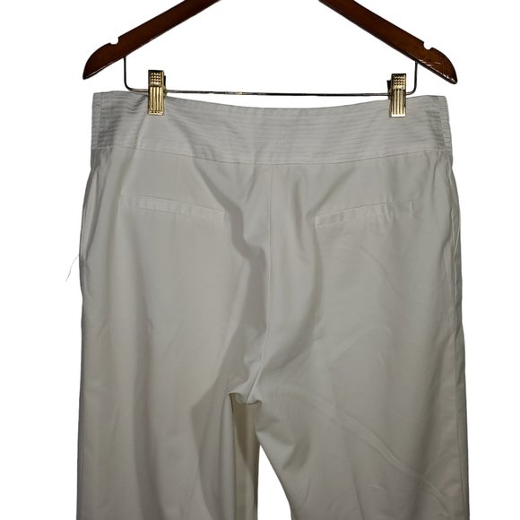 Cache Dress Pants Womens 10 White Flat-Front Suit Formal Office Hi-Rise Hi-Waist - Picture 4 of 6